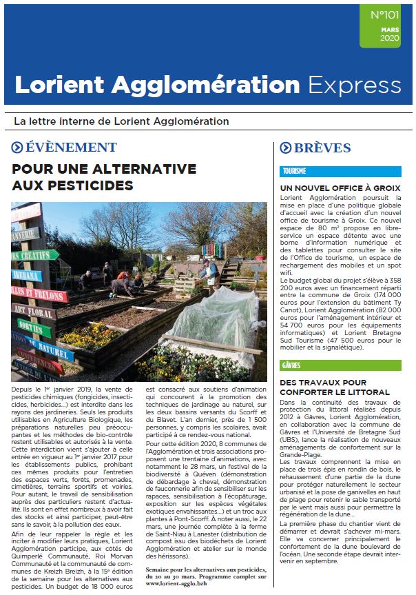 Lorient Agglomération Express N°101 - mars 2020